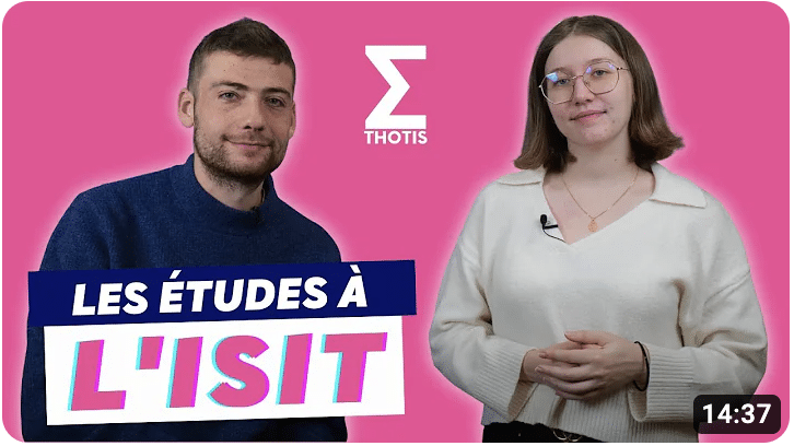 les études à l'isit vidéo Thotis sur Youtube