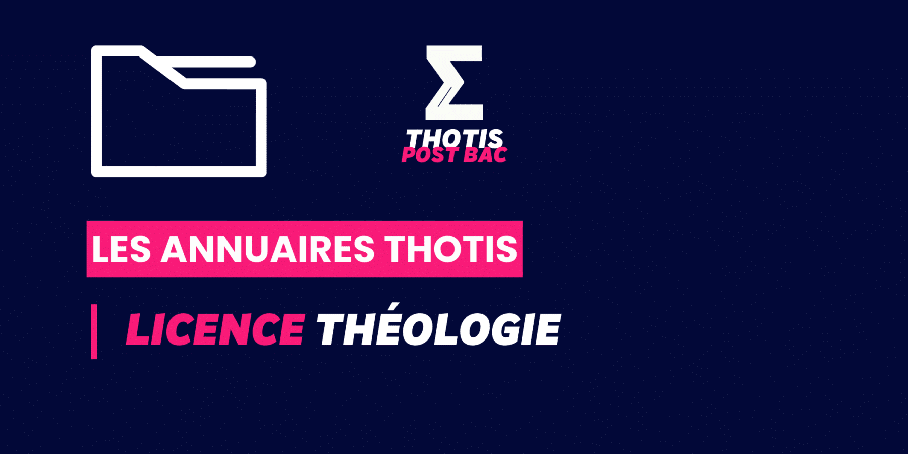 Annuaire Thotis - Licence Théologie