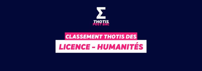 Classement Thotis des Licences Humanités
