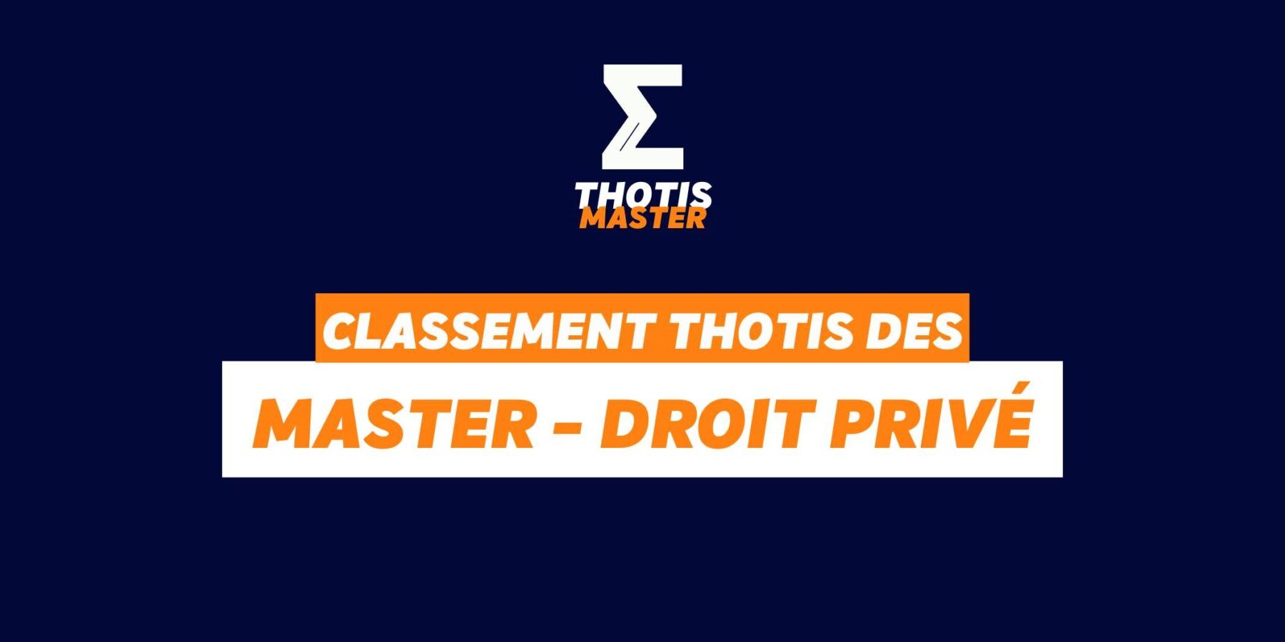 Classement Master – Droit Privé Classement Master Droit Privé