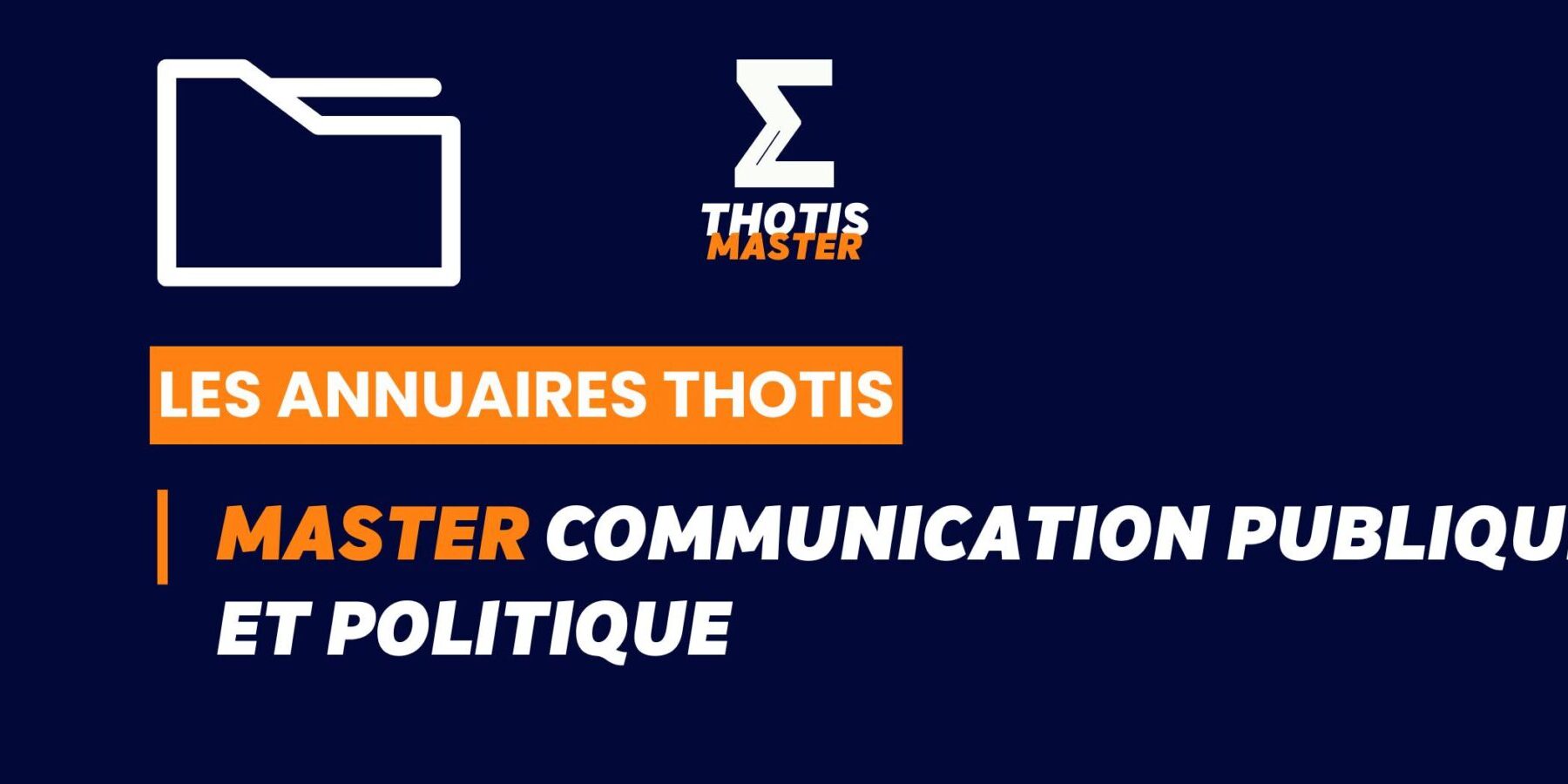 Thotis Annuaire - Master Communication publique et politique