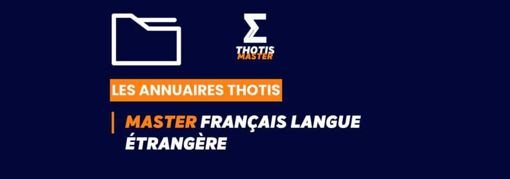 Thotis Annuaire - Master Français langue étrangère