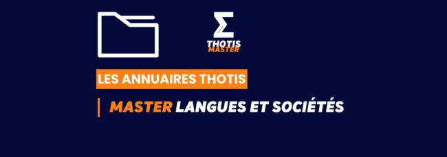 Thotis Annuaire - Master Langues et sociétés