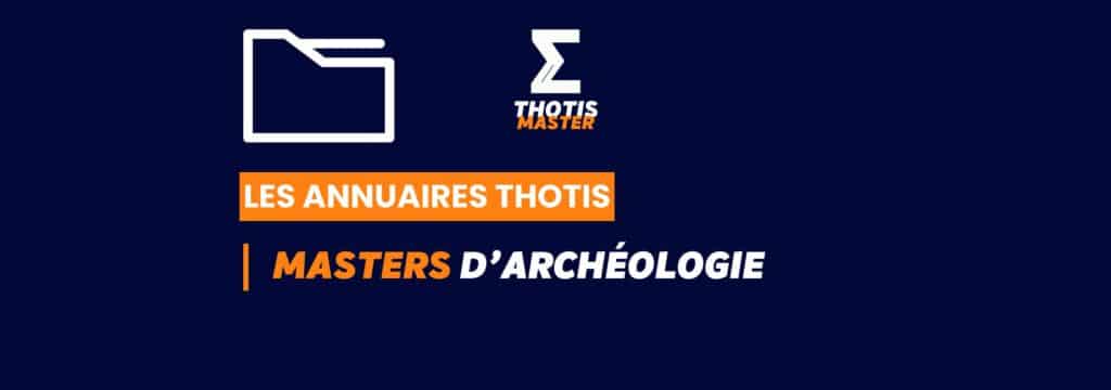 Thotis Annuaire - Master archéologie