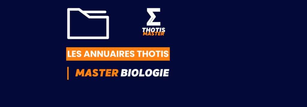 Thotis Annuaire - Master Biologie