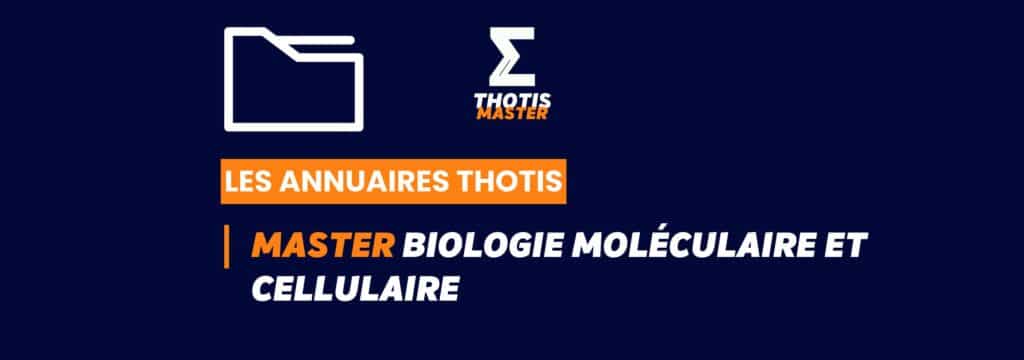 Thotis Annuaire - Master Biologie moléculaire et cellulaire