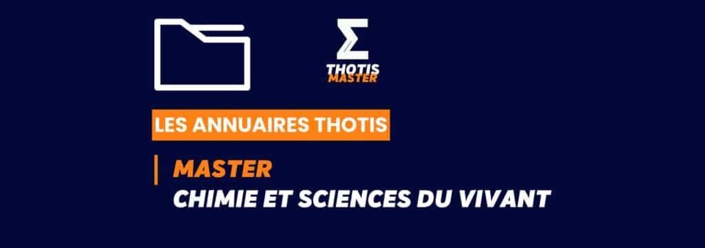 Thotis Annuaire - Master Chimie et sciences du vivant