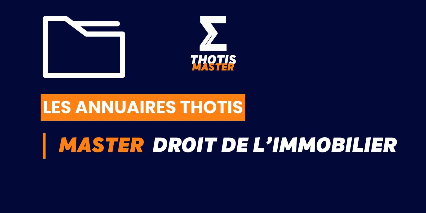 Thotis Annuaire - Master Droit del'immobilier