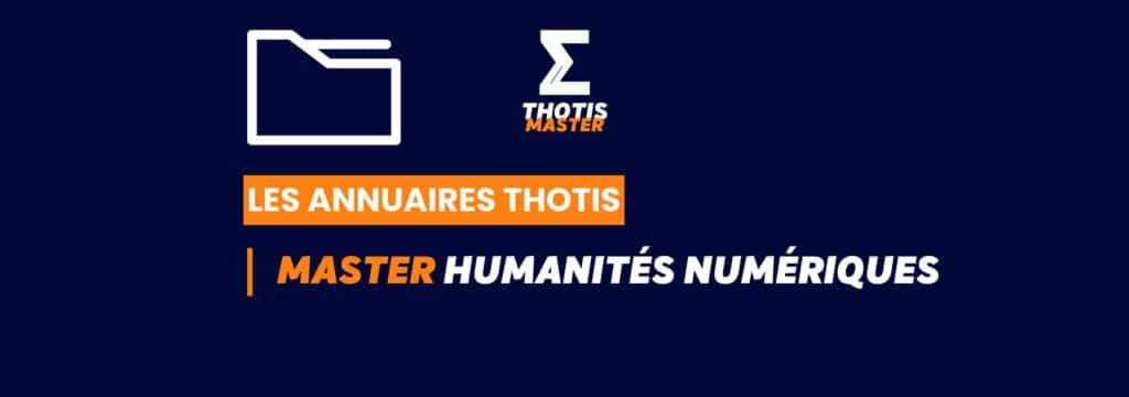 Thotis Annuaire - Master Humanités numériques
