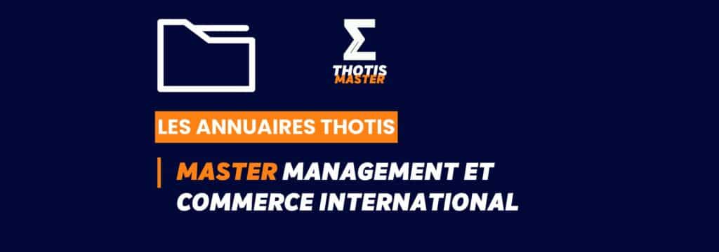 Thotis Annuaire - Master Management et commerce international