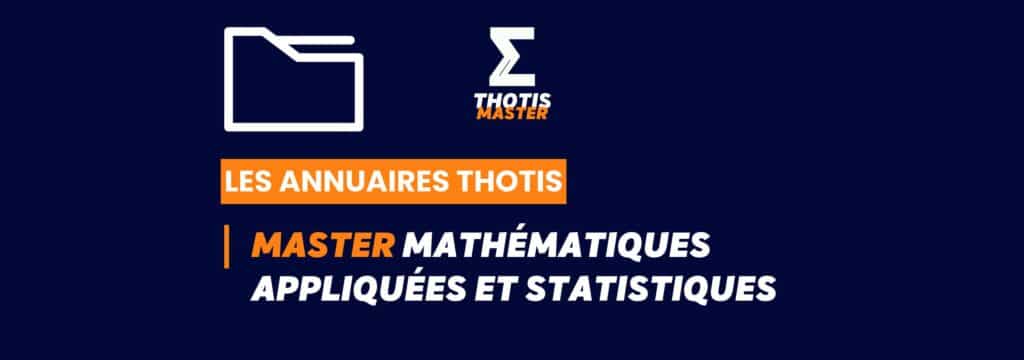 Thotis Annuaire - Master Mathématiques appliquées et statistiques