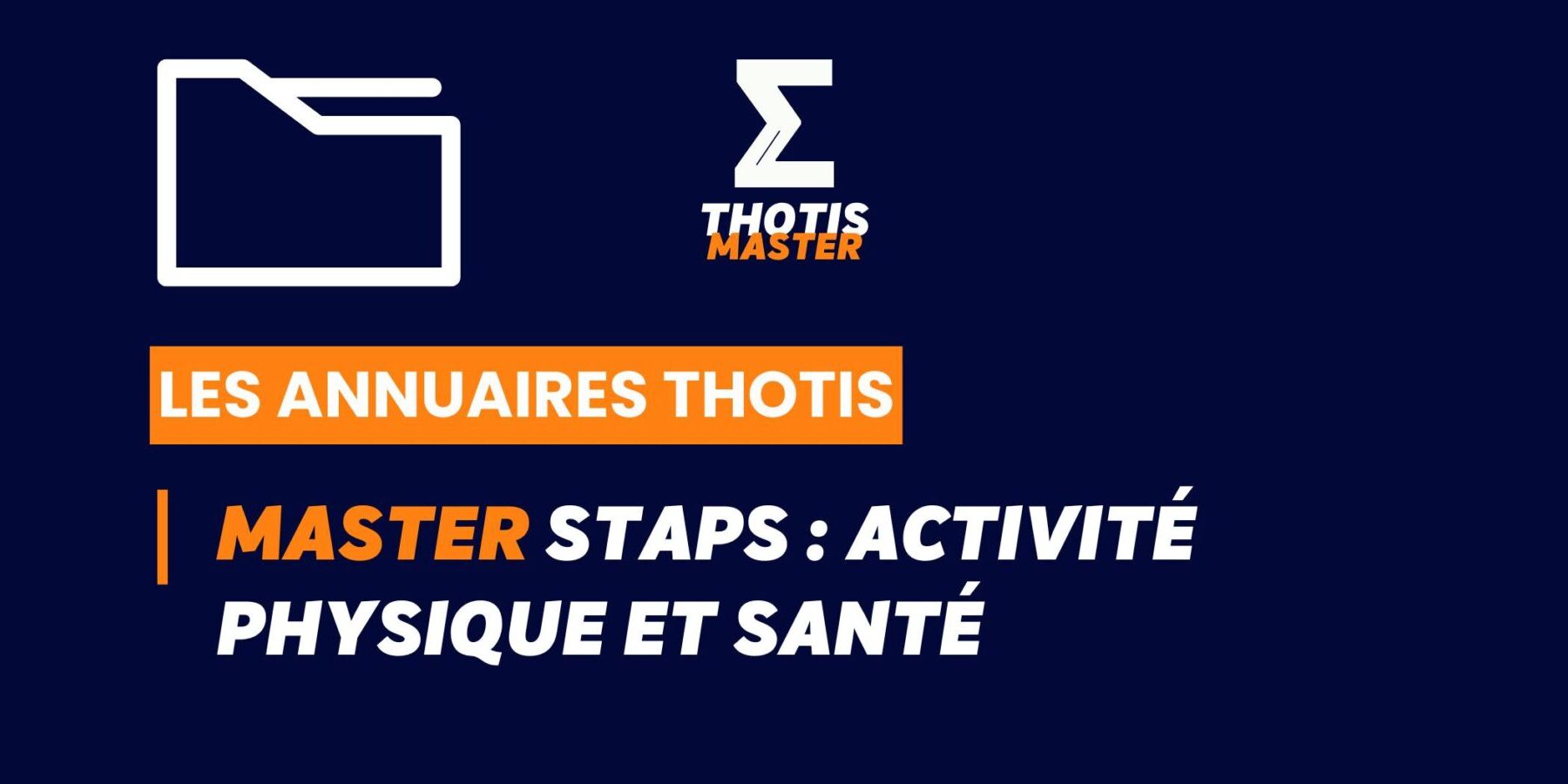 Thotis Annuaire - Master STAPS Activité physique et santé