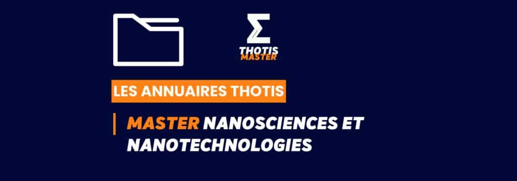 Thotis Annuaire - Master nanosciences et nanotechnologies