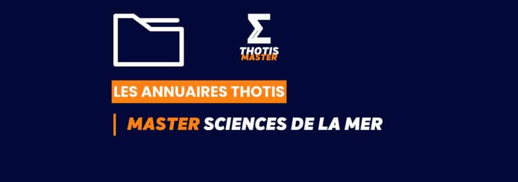 Thotis Annuaire - Master Sciences de la mer