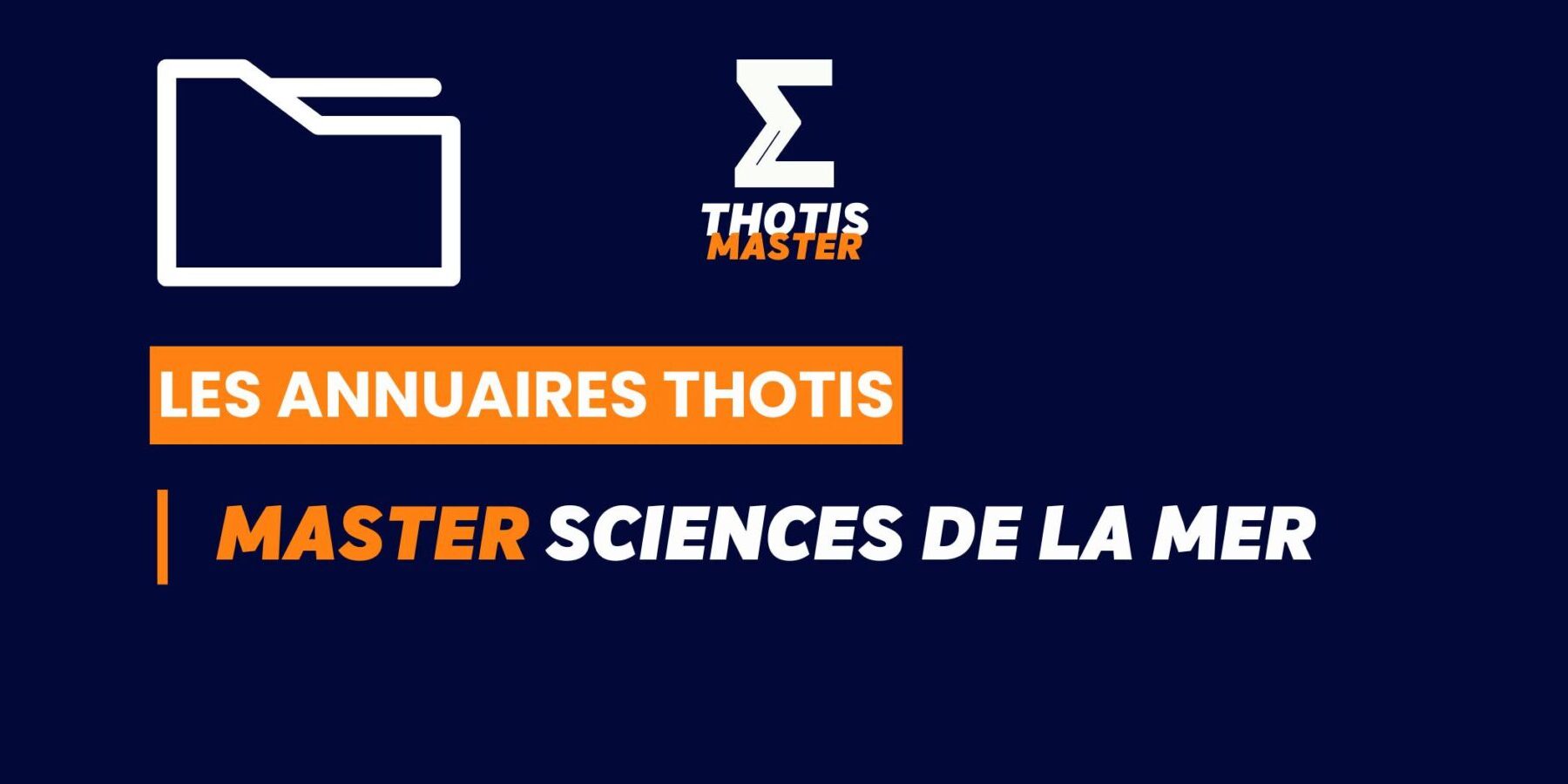 Thotis Annuaire – Master Sciences de la mer Thotis Annuaire - Master Sciences de la mer