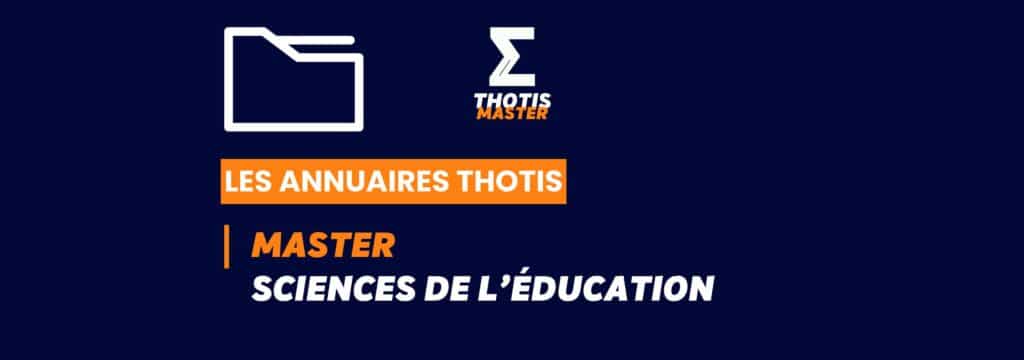 Thotis Annuaire - Master Sciences de l’éducation