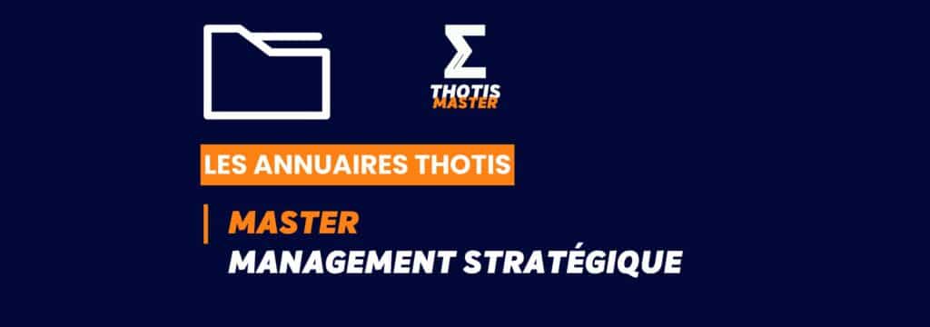 Thotis Annuaire - Master Management stratégique
