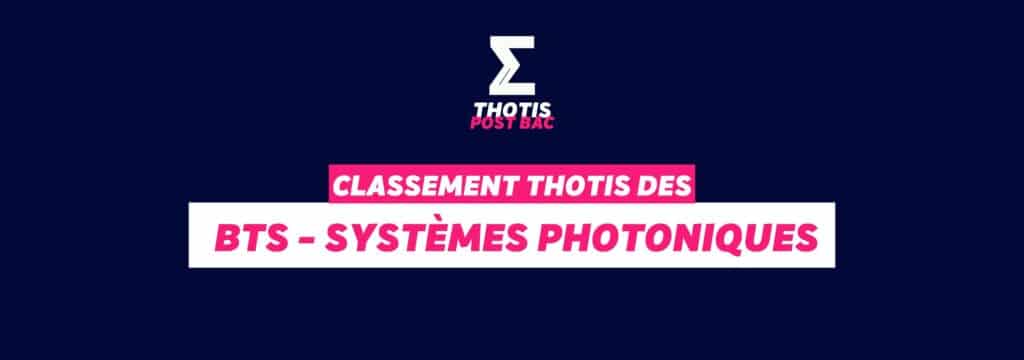 Classement BTS - Systèmes photoniques