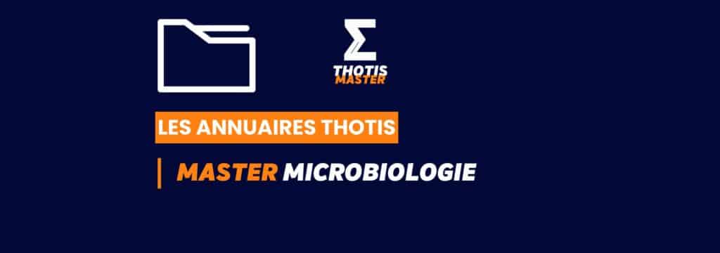 Thotis Annuaire - Master Microbiologie