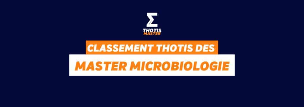 Classement Thotis des masters Microbiologie en 2025