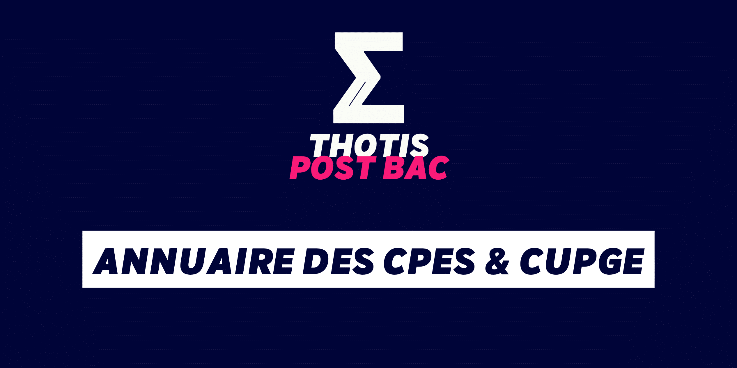 Annuaire des CPES & CUPGE (1) Annuaire des CPES & CUPGE (1)