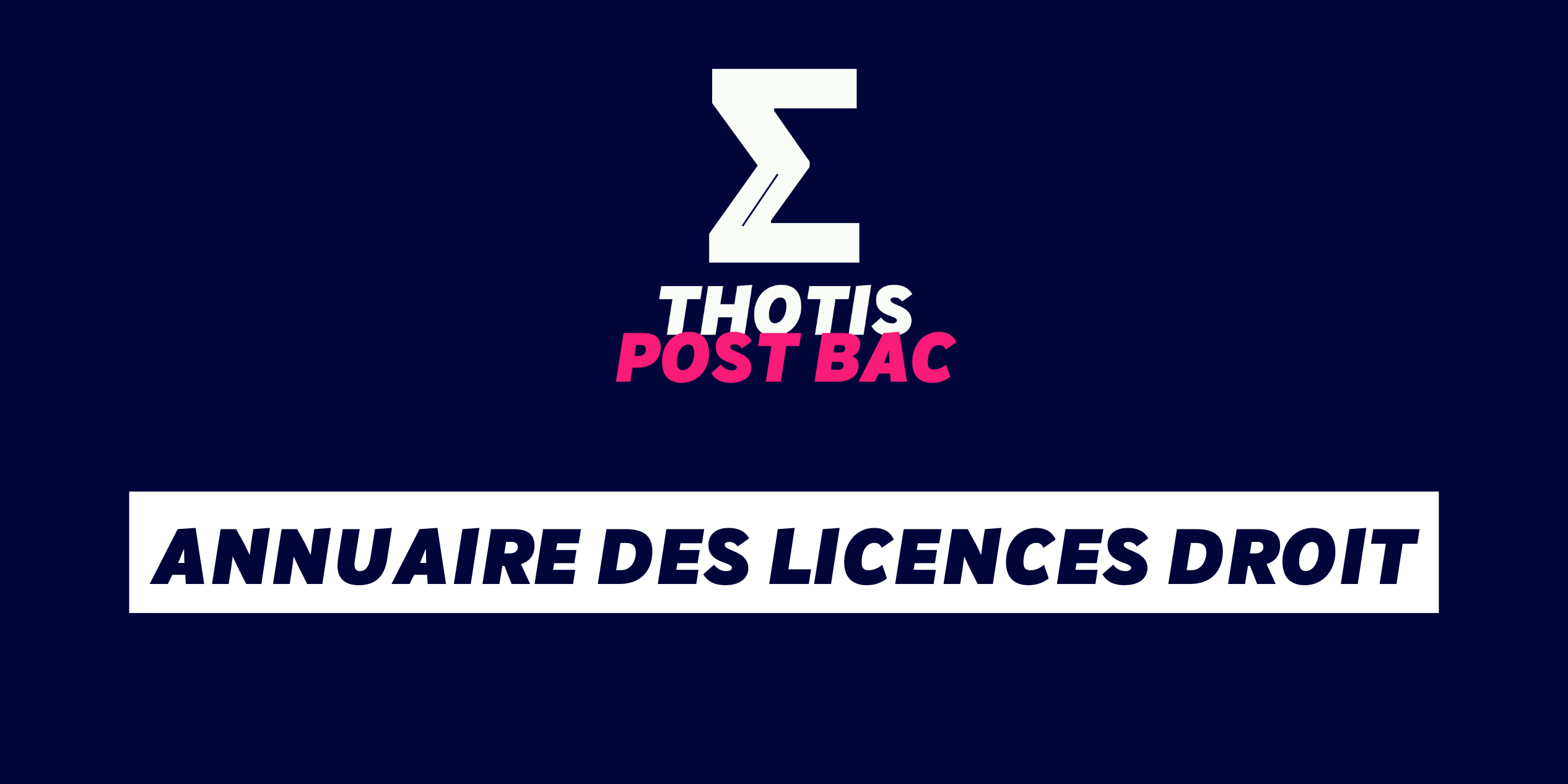 Annuaire des licences Droit