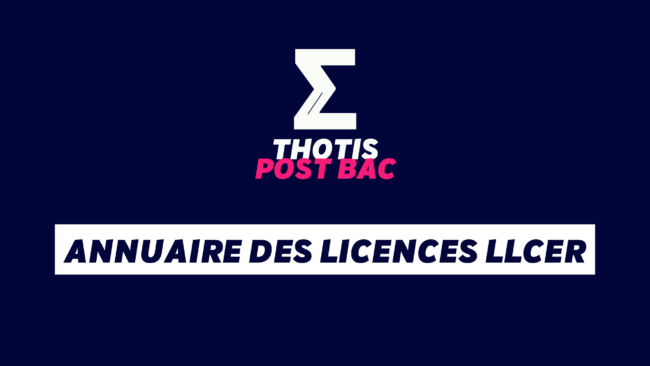 Annuaire des licences LLCER