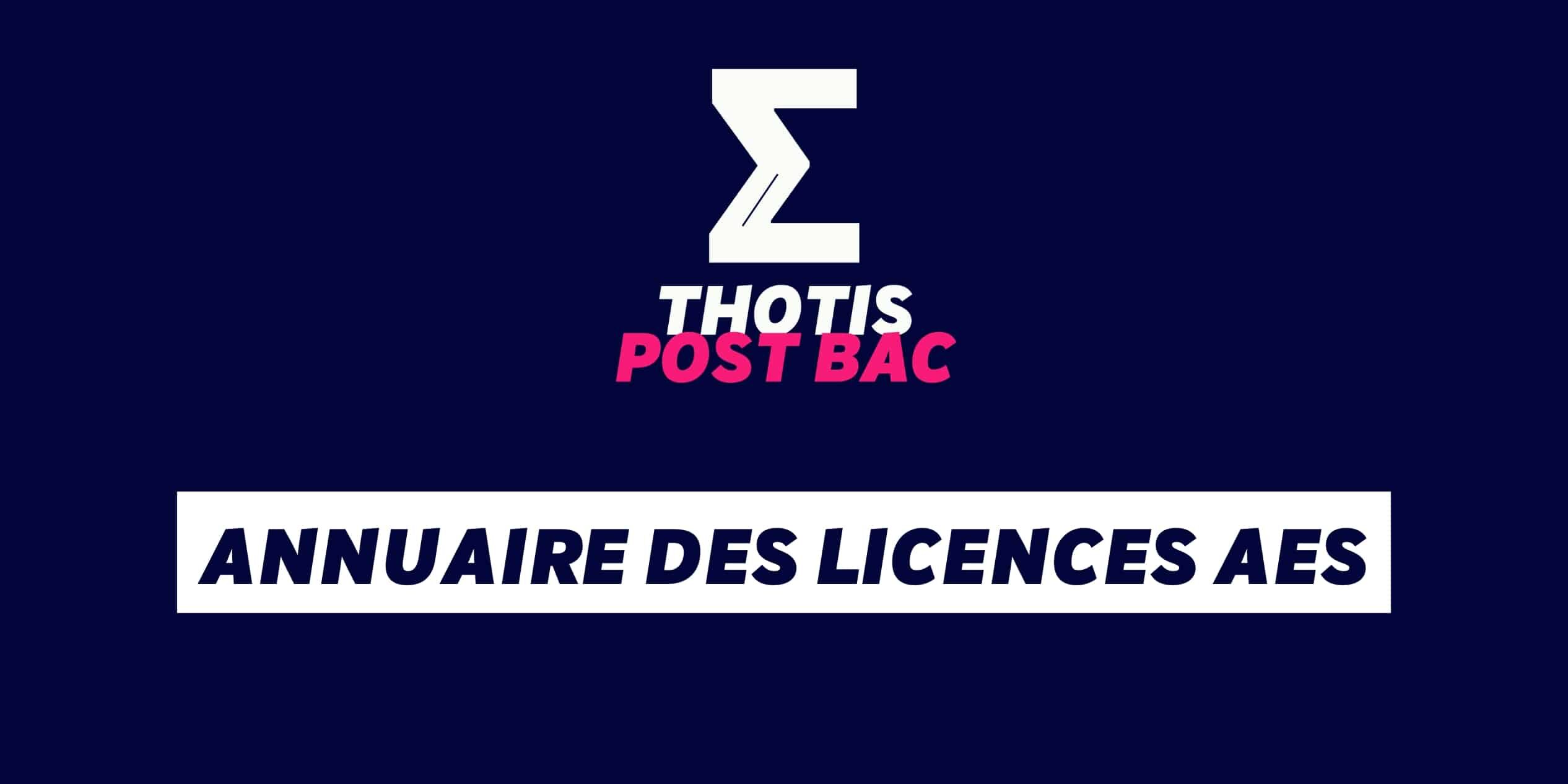 Annuaire des licences aes Annuaire des licences aes