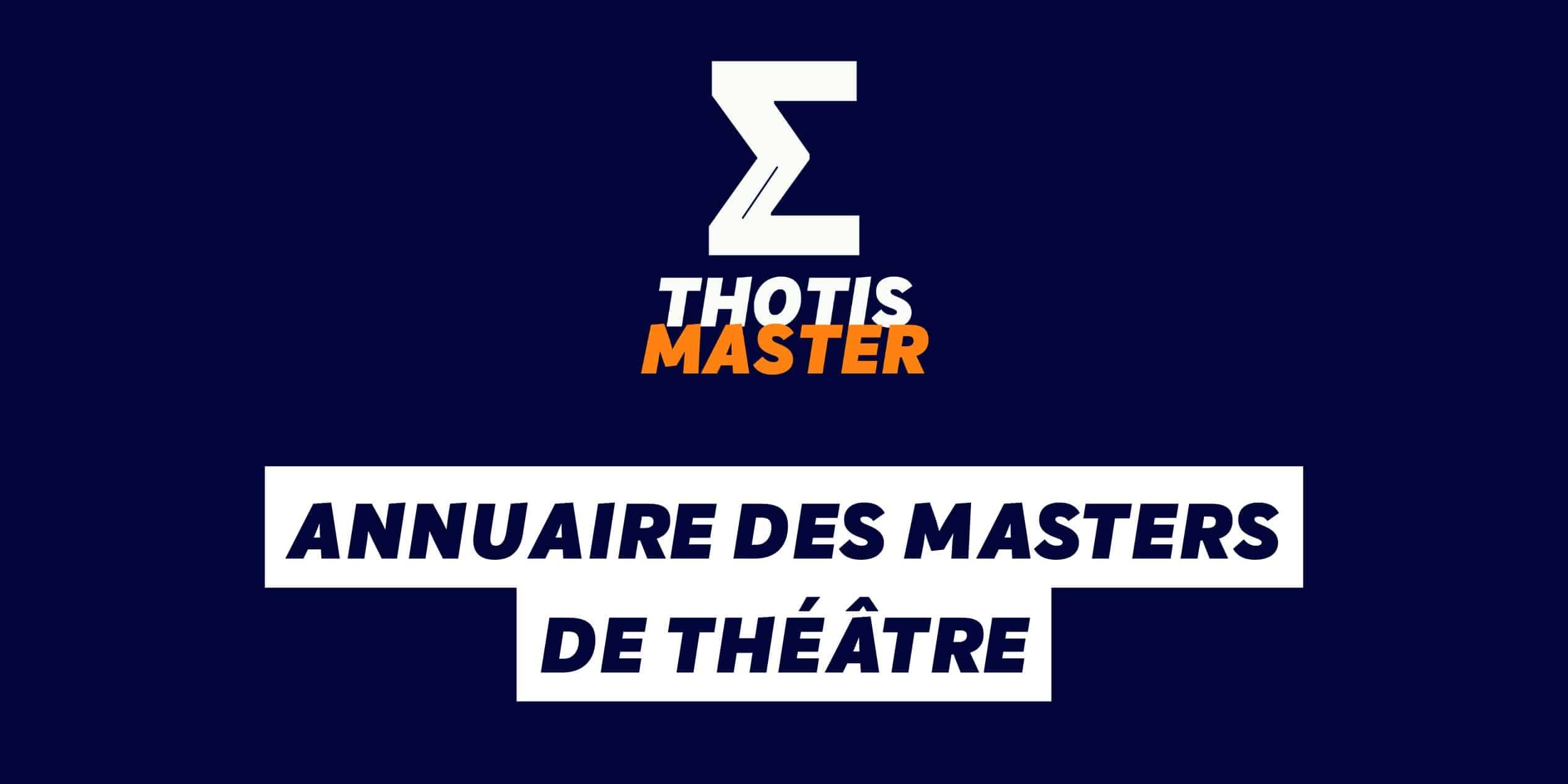 Annuaire des masters Théâtre