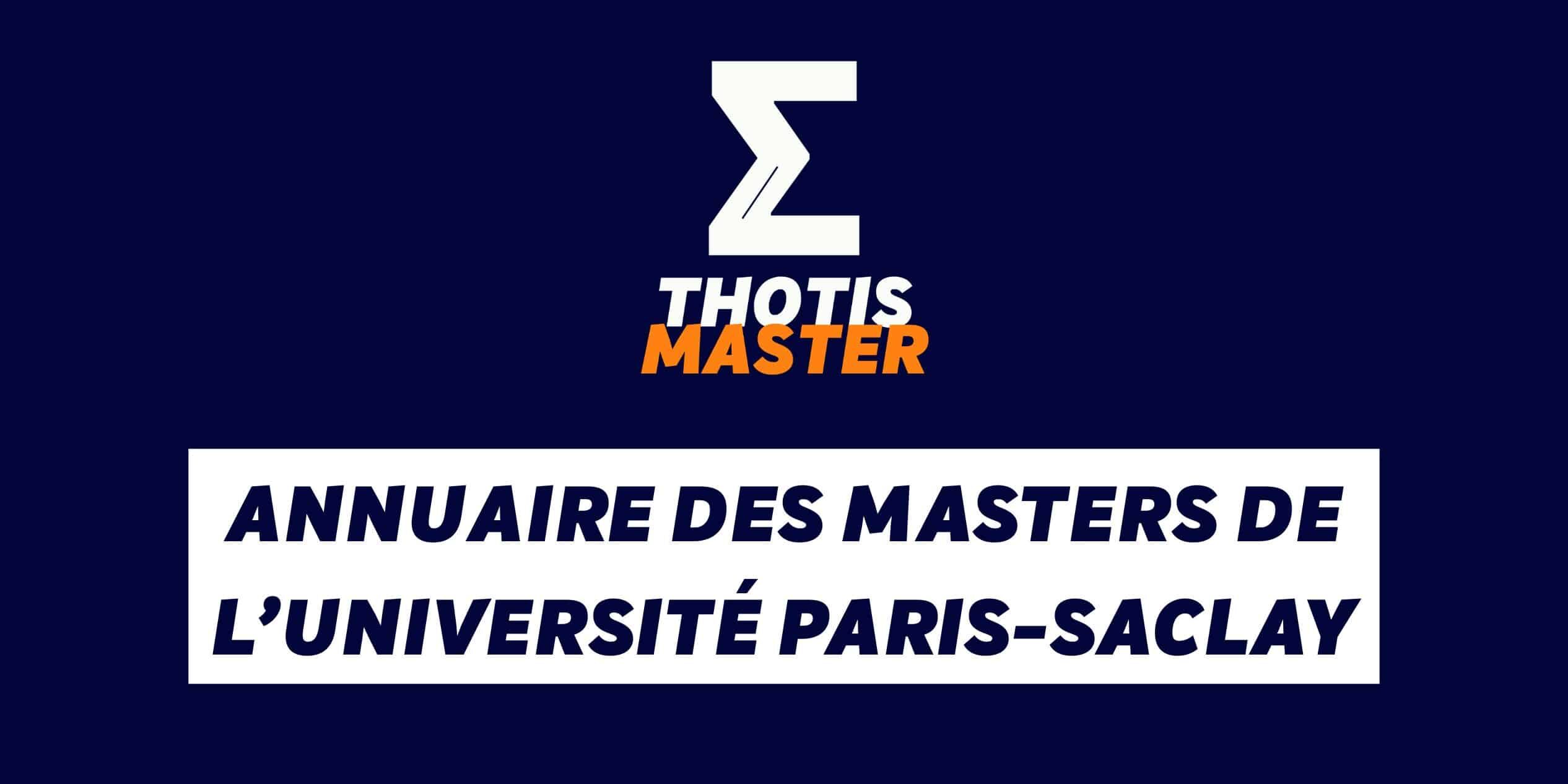 Annuaire des masters de l’université Paris-Saclay