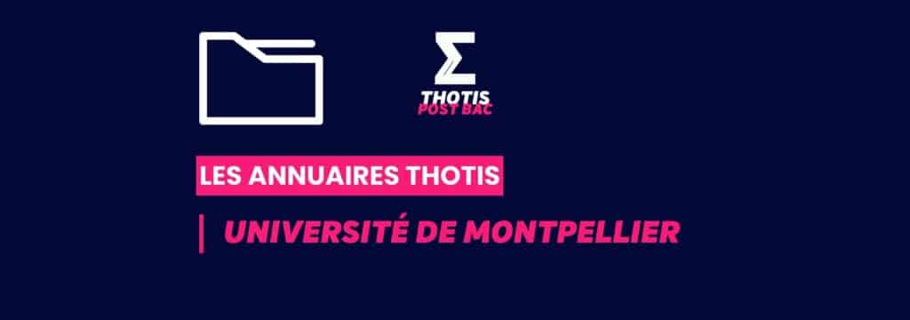 Annuaires Thotis - Université de Montpellier