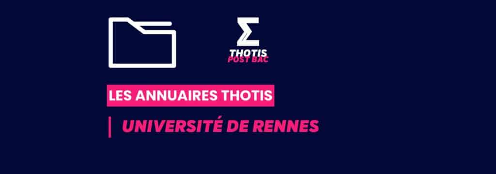 Annuaires Thotis - Université de Rennes
