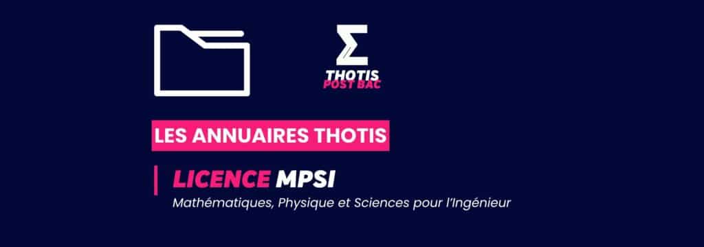 Annuaire Thotis - Licence MPSI