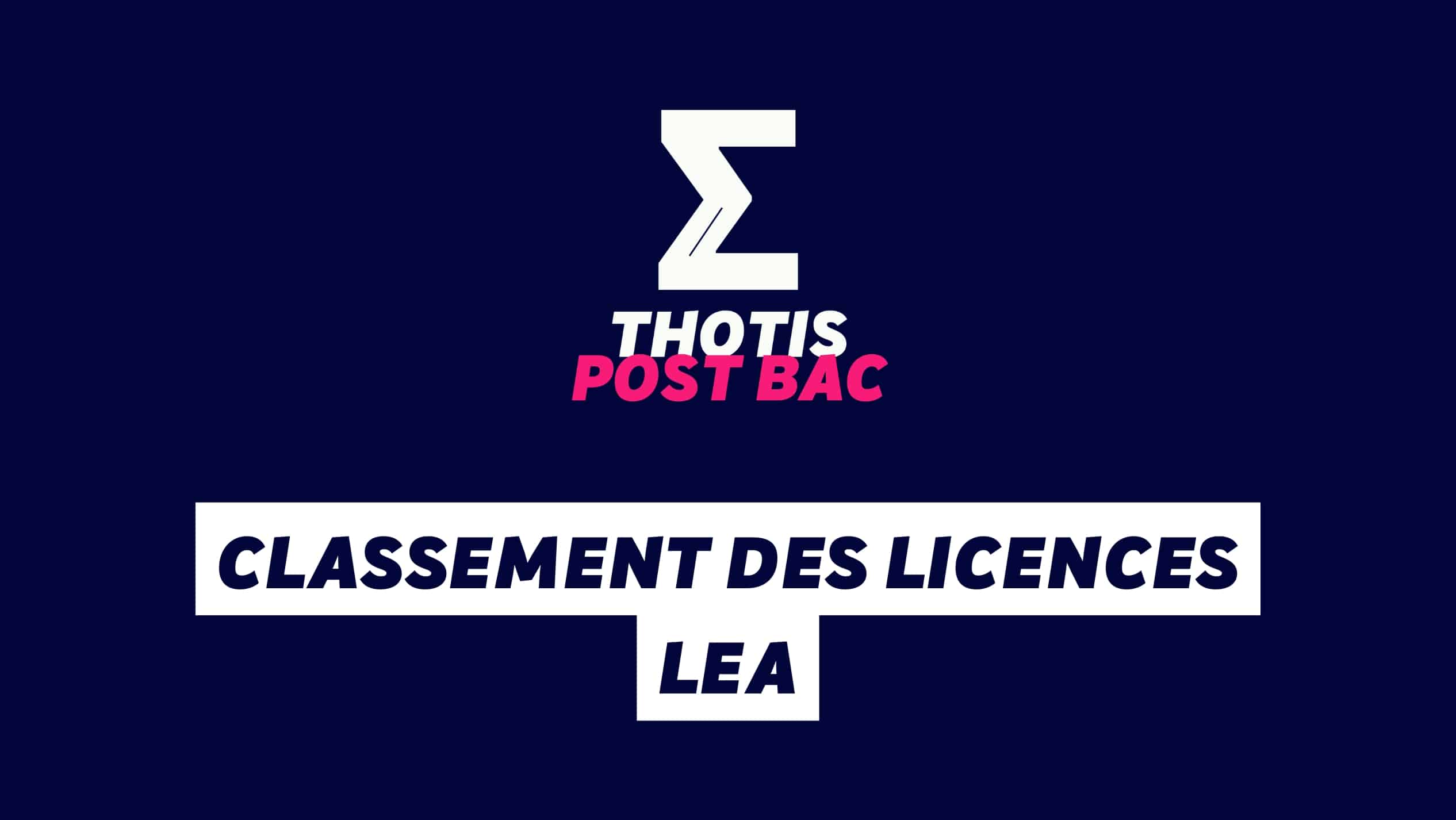 Classement des licences LEA