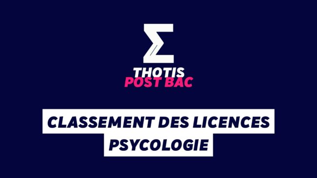 Classement des licences PSYCHOLOGIE