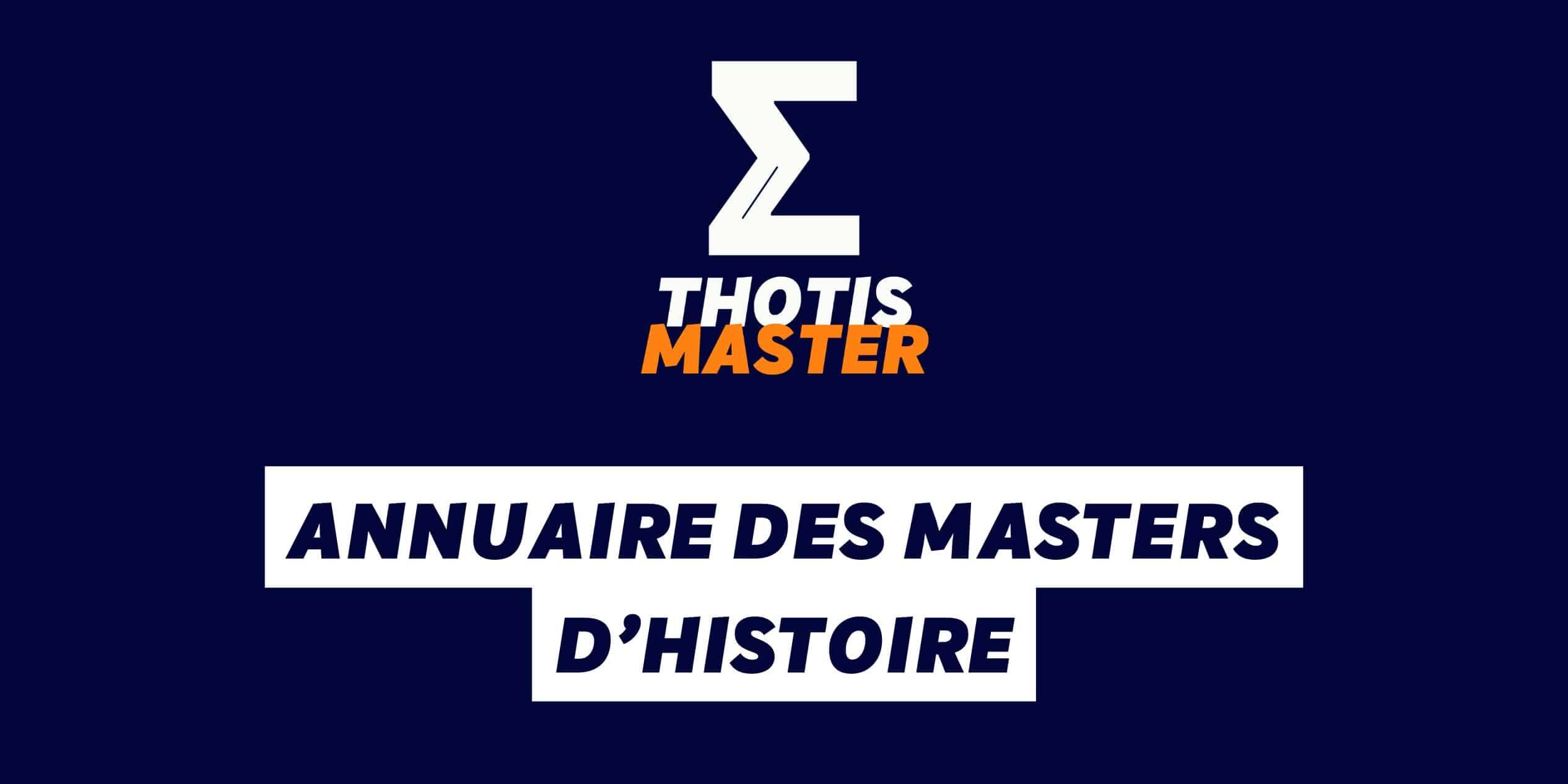 Annuaire des masters Histoire