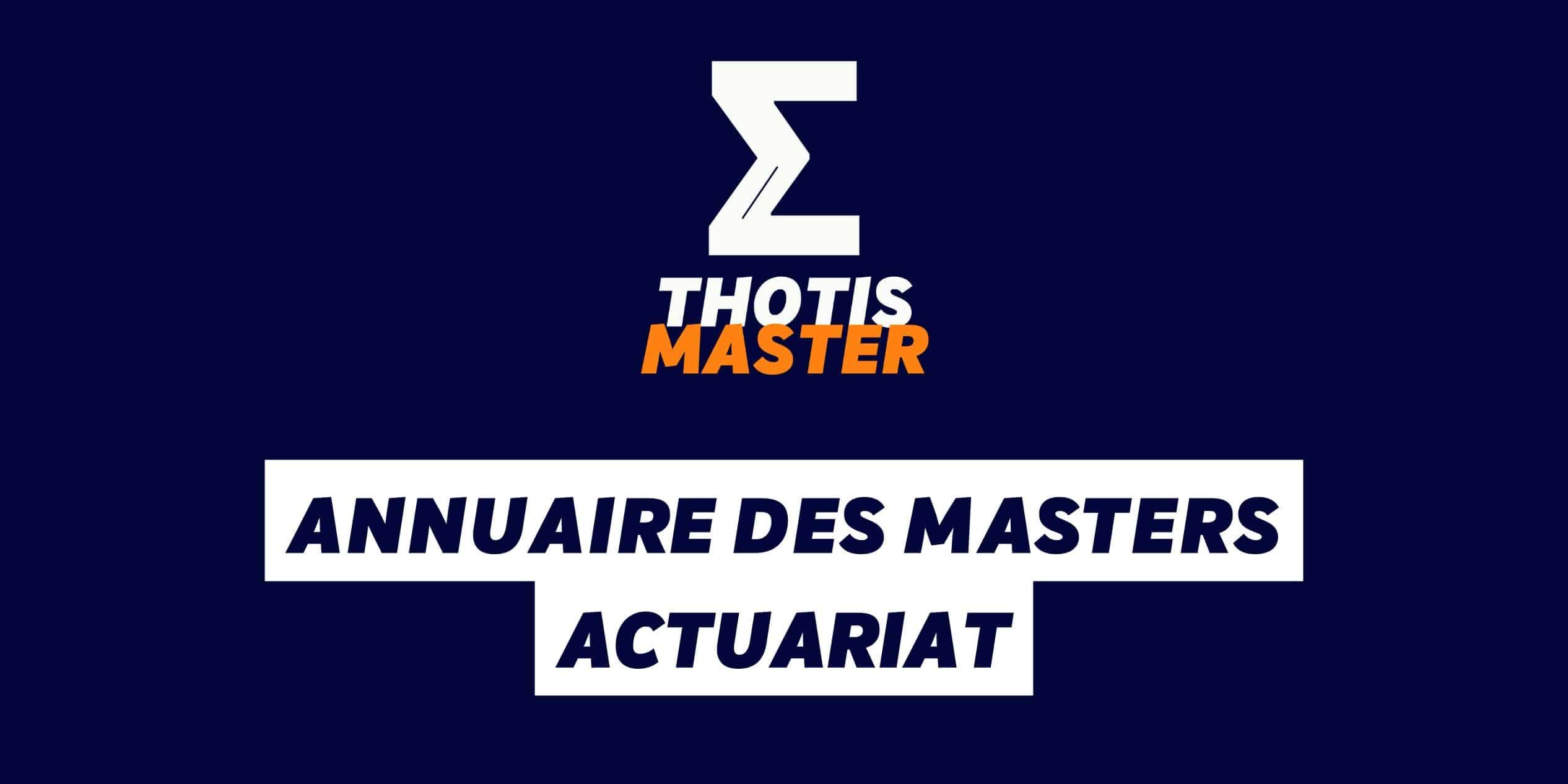 Annuaire des masters actuariat