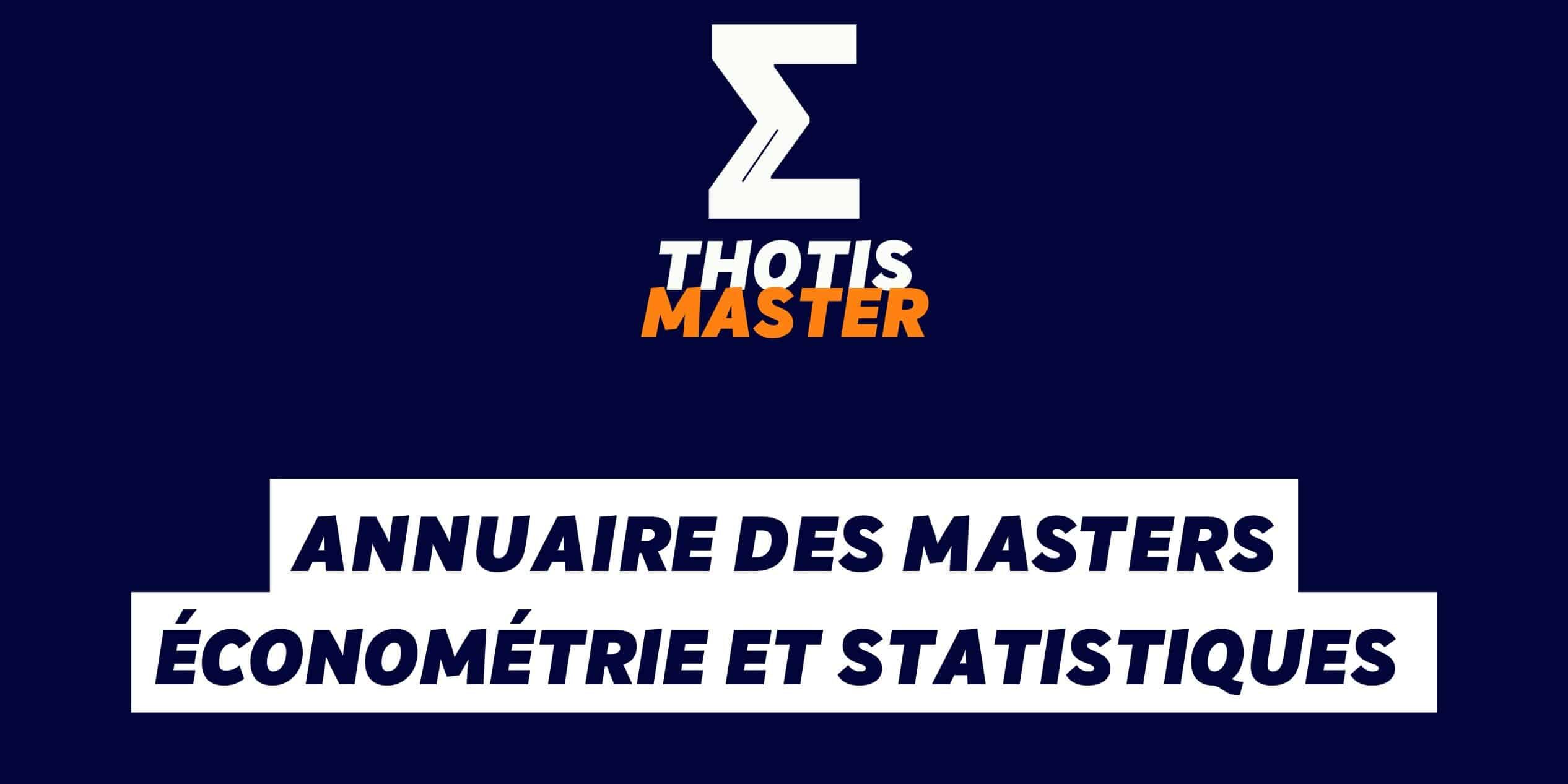 Annuaire des masters économétrie et statistiques