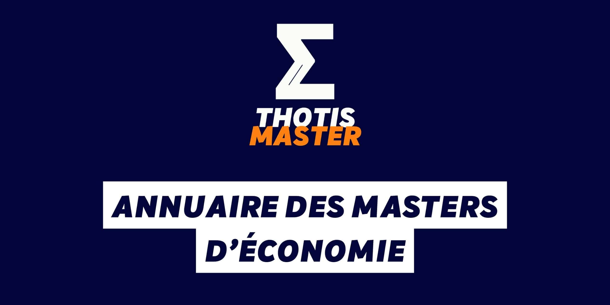 Annuaire des masters économie