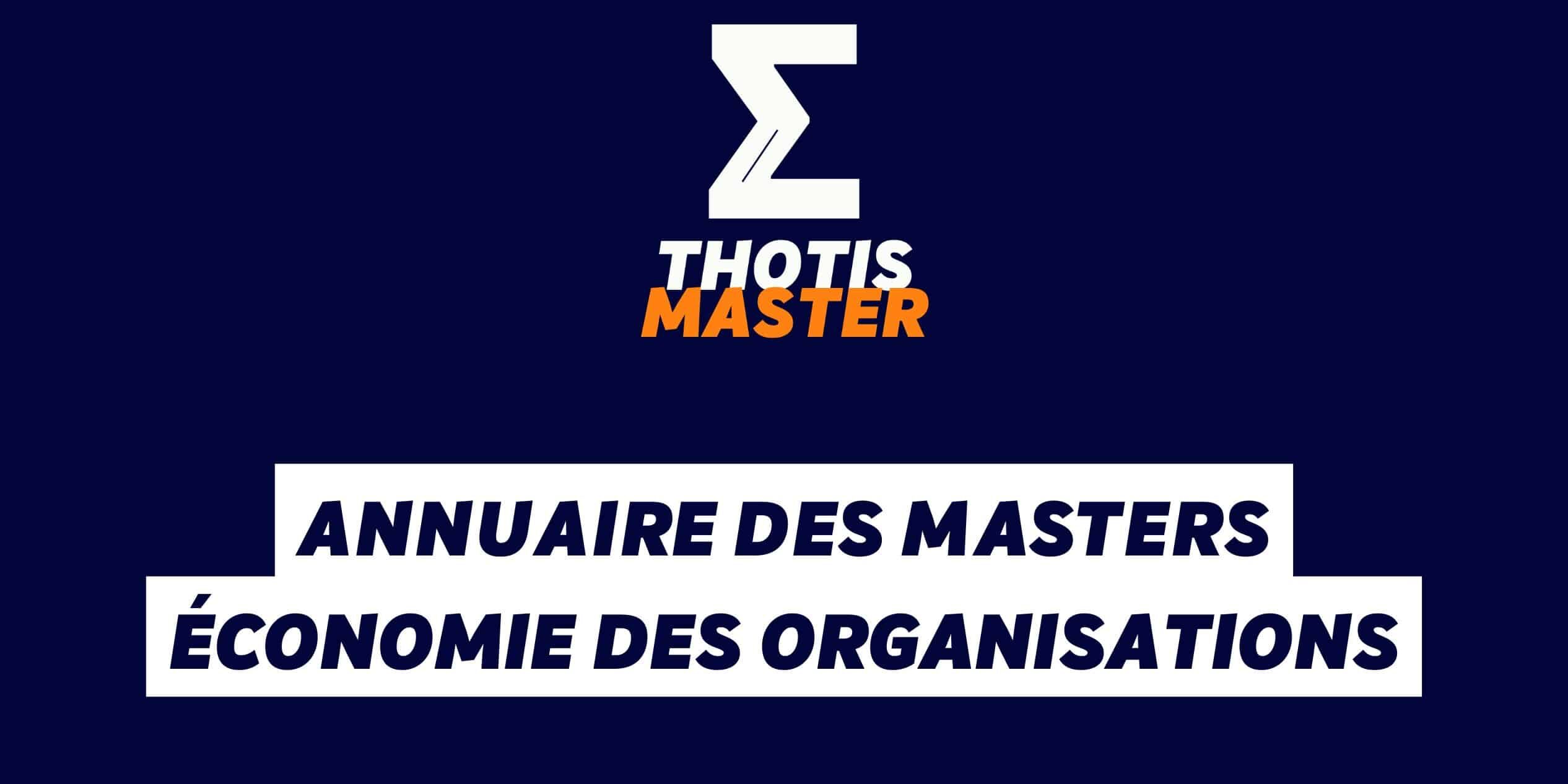 Annuaire des masters économie des organisations