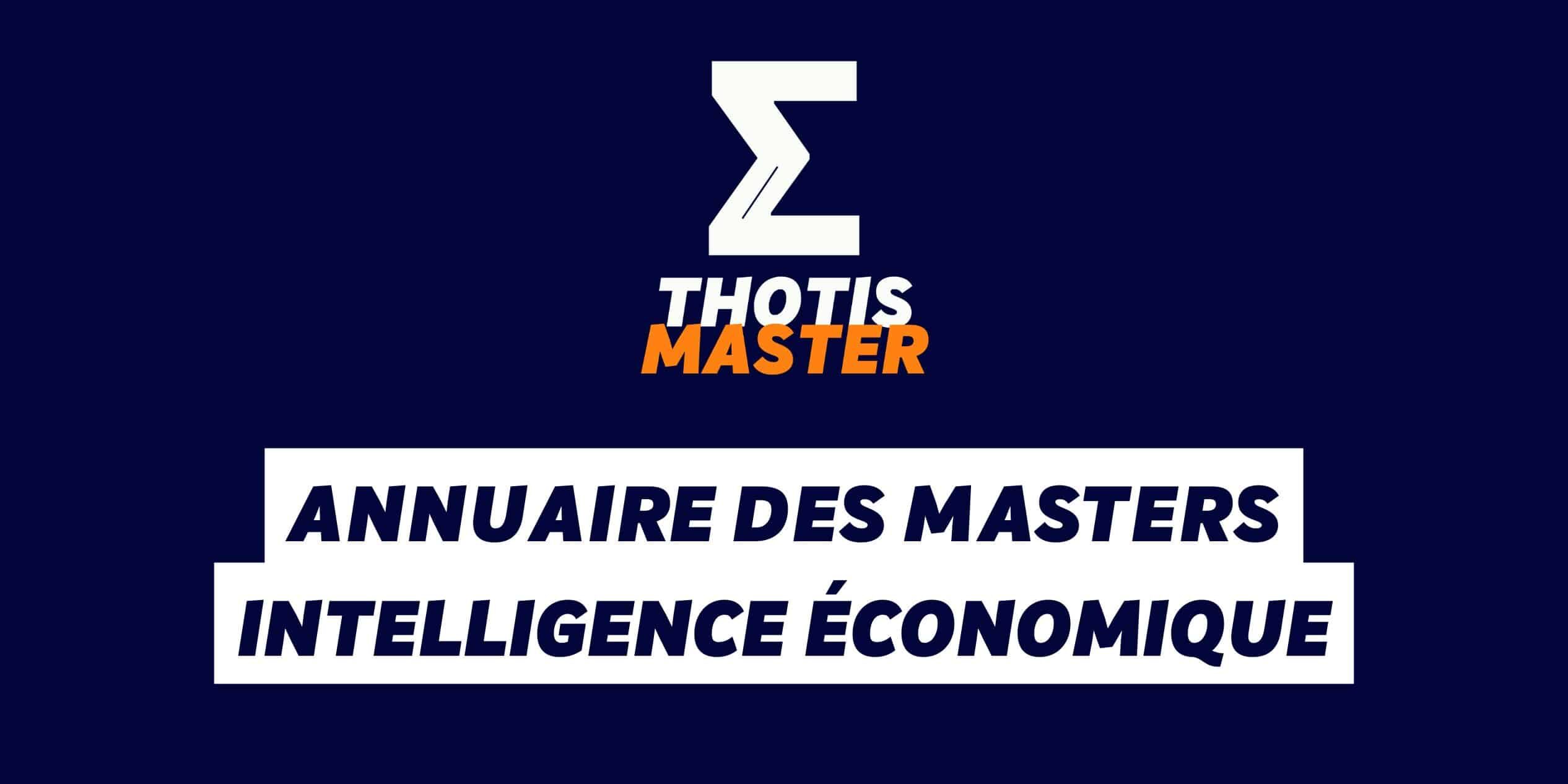 Annuaire des masters intelligence économique
