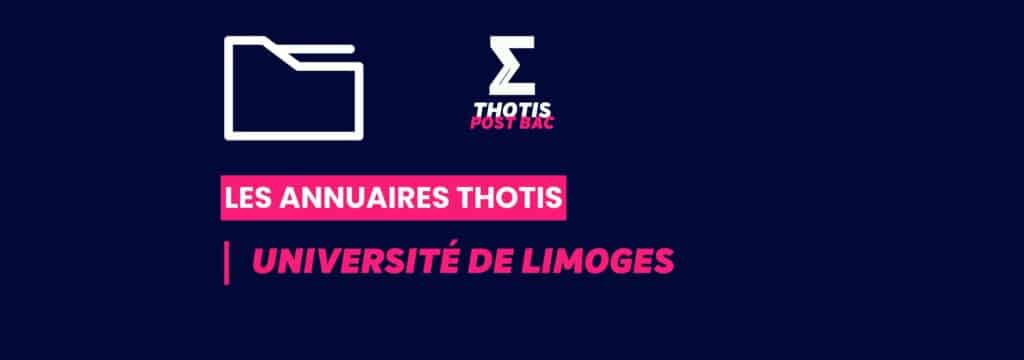 Annuaires Thotis - Université de Limoges