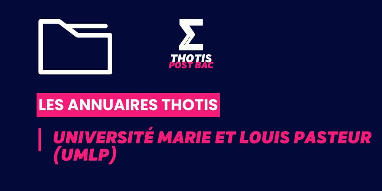 Annuaires Thotis – université Marie et Louis Pasteur (UMLP) Annuaires Thotis - université Marie et Louis Pasteur (UMLP)