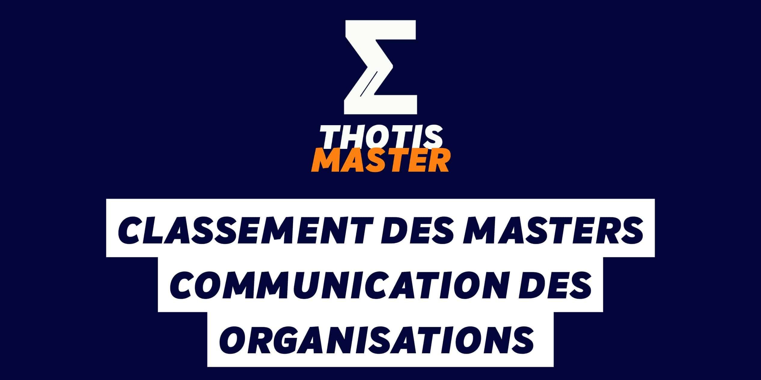 Classement des masters communication des organisations