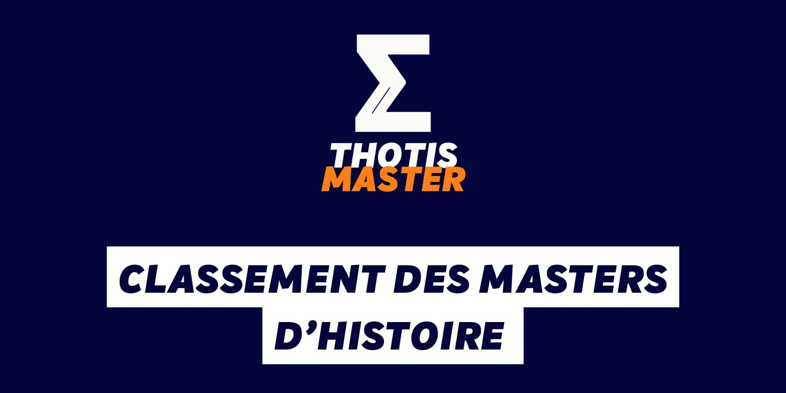 Classement des masters d’Histoire