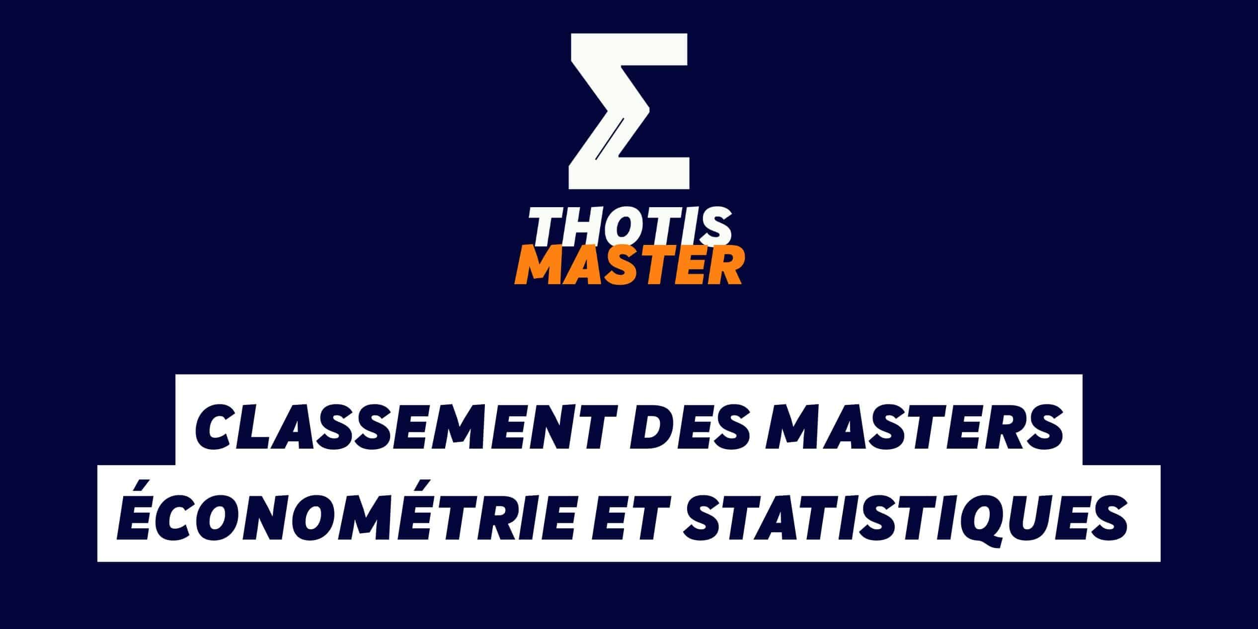 Classement des masters économétrie et statistiques