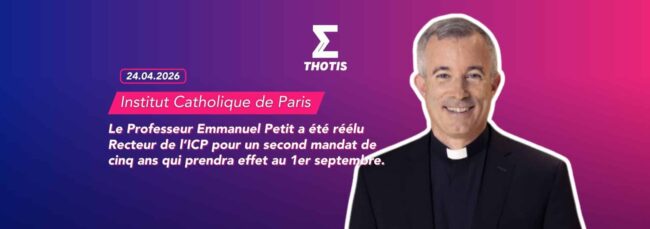 Le Professeur Emmanuel Petit a été réélu Recteur de l’ICP pour un second mandat de cinq ans qui prendra effet au 1er septembre.