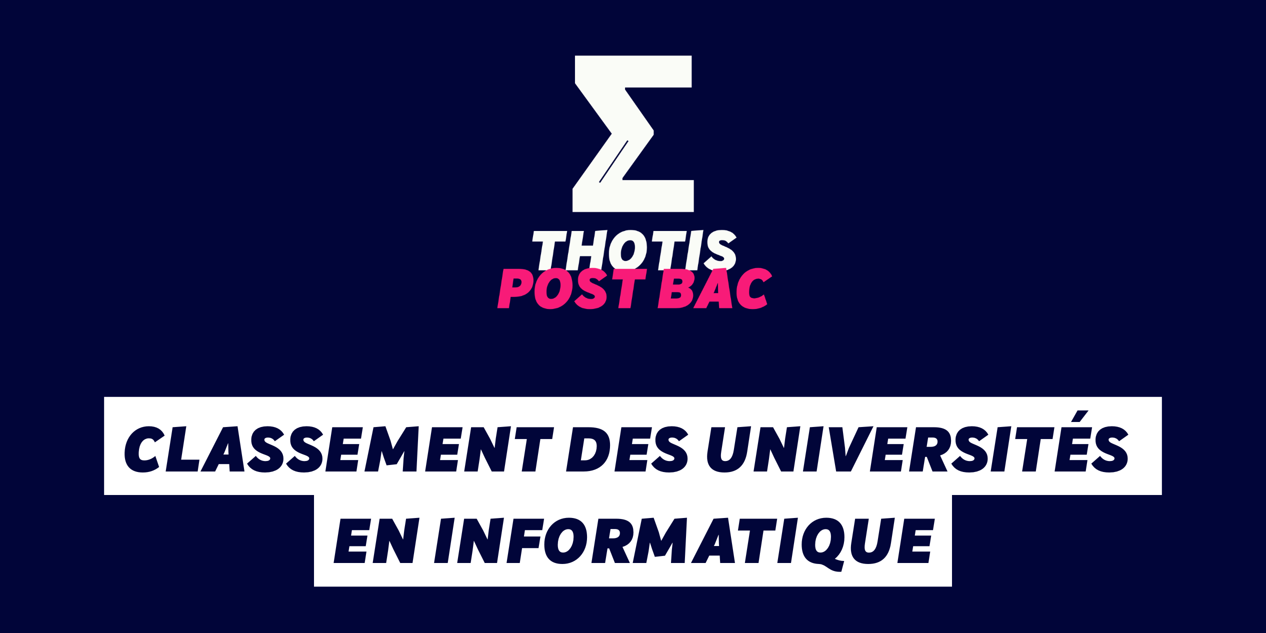 Classement des universités en Informatique Classement des universités en Informatique