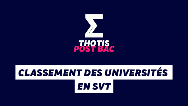 Classement des universités en svt