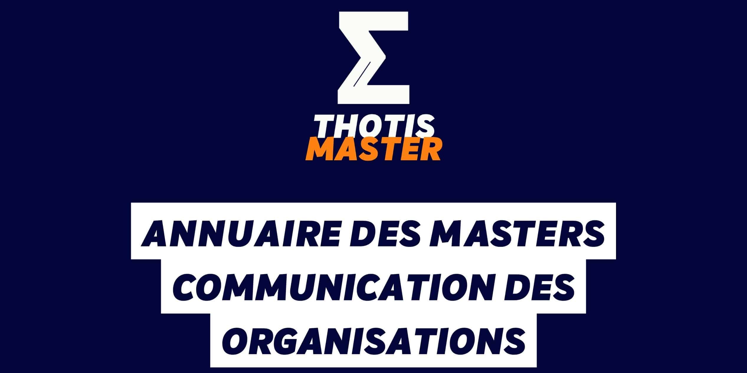 Annuaire des masters communication des organisations